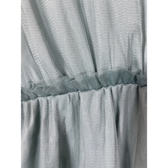 Xhilaration Midi Dress Small Green Embroidered Sheer Fairy Cottagecore Whimsy - Picture 10 of 12